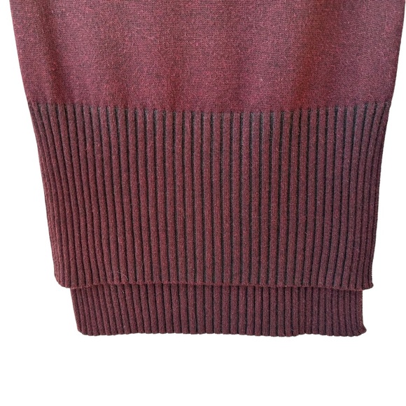 SMARTWOOL Ripple Creek Tunic Sweater in Fig Heather Wine Red & Charcoal Size XS - Picture 6 of 8